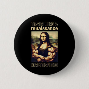 Mona Lisa Bodybuilding Muscle Gym Weightlift Wo Button