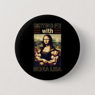 Mona Lisa Bodybuilding Muscle Gym Weightlift Wo Button