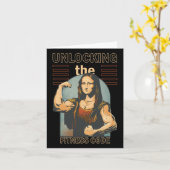 Mona Lisa Bodybuilding Muscle Gym Weightlift Wo Karte (Gelbe Blume)