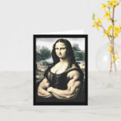 Mona Lisa Bodybuilding Parody Leonardo Da Vinci Me Karte (Gelbe Blume)