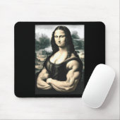 Mona Lisa Bodybuilding Parody Leonardo Da Vinci Me Mousepad (Mit Mouse)