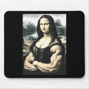 Mona Lisa Bodybuilding Parody Leonardo Da Vinci Me Mousepad
