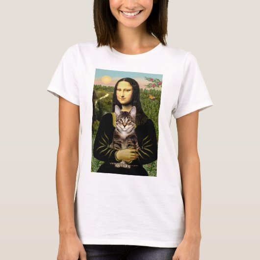 Mona Lisa - Brown Tabby Tiger cat T-Shirt (Vorderseite)