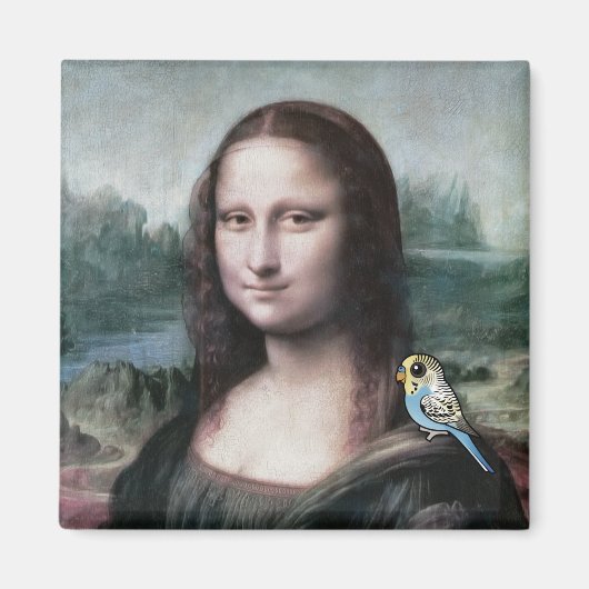 Mona Lisa & Budgies Magnet (Vorne)