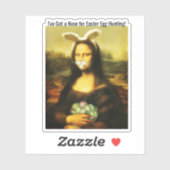 Mona Lisa Bunny Ears Easter Aufkleber (Blatt)