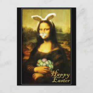 Mona Lisa Bunny Oars Ostera Feiertagspostkarte