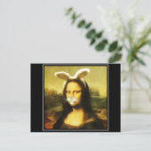 Mona Lisa Bunny Oars Ostera Feiertagspostkarte (Stehend Vorderseite)