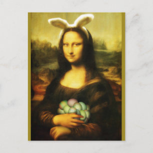 Mona Lisa Bunny Oars Ostera Feiertagspostkarte
