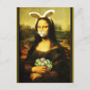 Mona Lisa Bunny Oars Ostera Feiertagspostkarte