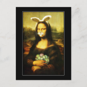 Mona Lisa Bunny Oars Ostera Feiertagspostkarte