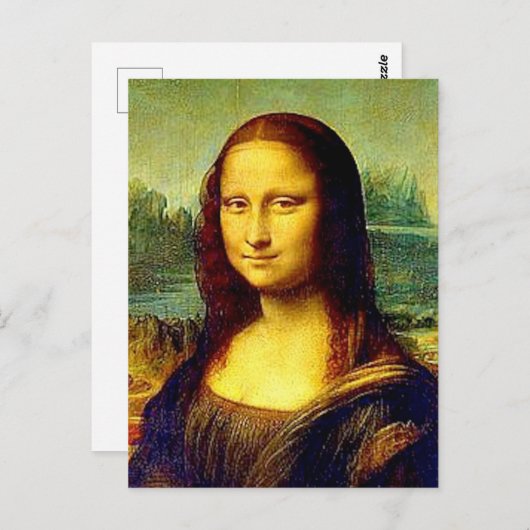 Mona Lisa by Da Vinci, Fine Art Postkarte (Vorne/Hinten)