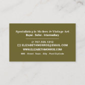 Mona Lisa By Leonardo Da Vinci, Art Dealer Visitenkarte (Rückseite)