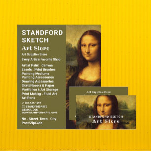 Mona Lisa By Leonardo Da Vinci, Art Supplements St Visitenkarte