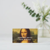 Mona Lisa By Leonardo Da Vinci, Art Supplements St Visitenkarte (Stehend Vorderseite)
