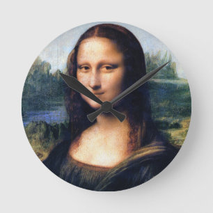Mona Lisa by Leonardo da Vinci Runde Wanduhr