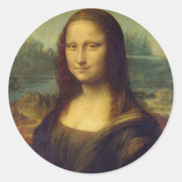 Mona Lisa by Leonardo Da Vinci Runder Aufkleber