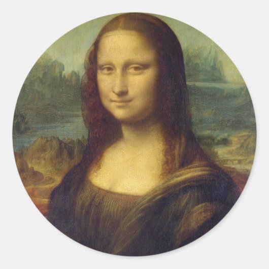 Mona Lisa by Leonardo Da Vinci Runder Aufkleber (Vorderseite)