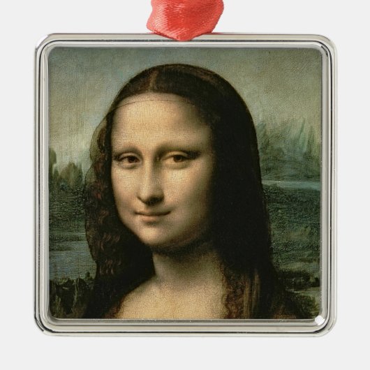 Mona Lisa, c.1503-6 Silbernes Ornament (Vorne)