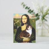 Mona Lisa - Calico cat Postkarte (Stehend Vorderseite)
