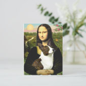 Mona Lisa - Cardigan Welsh Corgi Postkarte (Stehend Vorderseite)