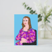 Mona Lisa Cartoon Image Postkarte (Stehend Vorderseite)