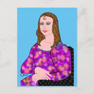 Mona Lisa Cartoon Image Postkarte