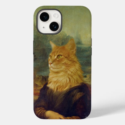 Mona Lisa Cat Case-Mate iPhone Hülle (Rückseite)