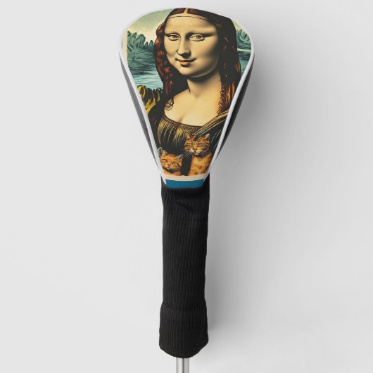 Mona Lisa cat golf head cover Headcover (Vorderseite)