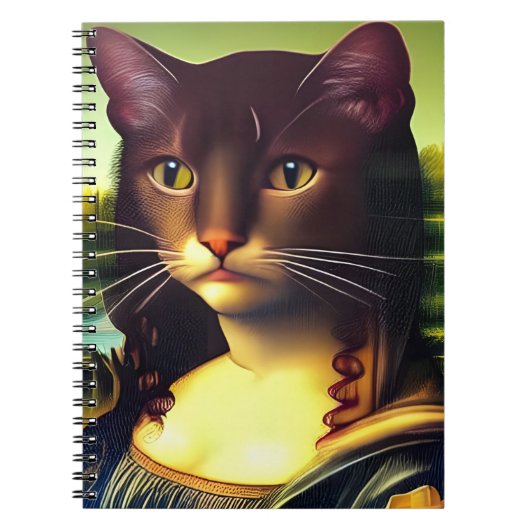 Mona Lisa Cat Portrait Notizblock (Vorderseite)