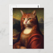 Mona Lisa Cat Postkarte (Vorne/Hinten)