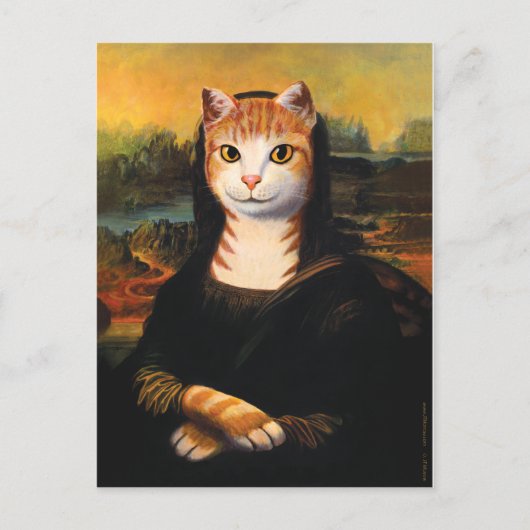 Mona Lisa Cat Postkarte (Vorderseite)