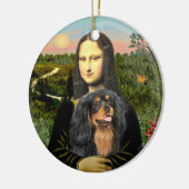 Mona Lisa - Cavalier (schwarz/tan) Keramik Ornament (Links)