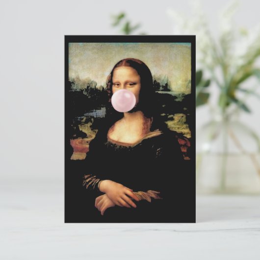Mona Lisa Chewing Gum Karte (Stehend Vorderseite)