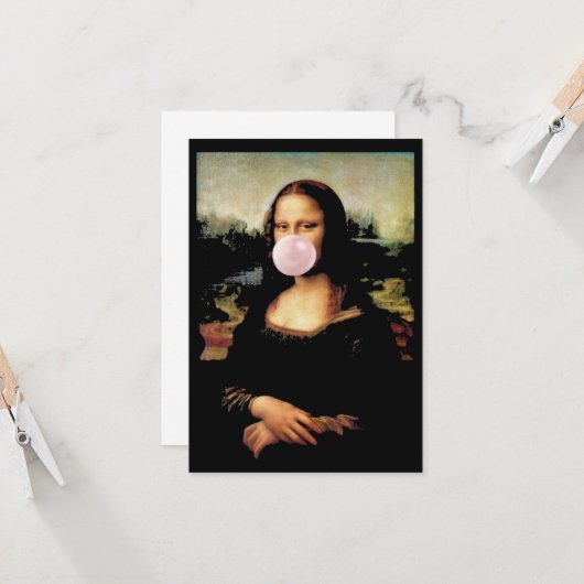 Mona Lisa Chewing Gum Karte (Vorderseite/Rückseite Beispiel)