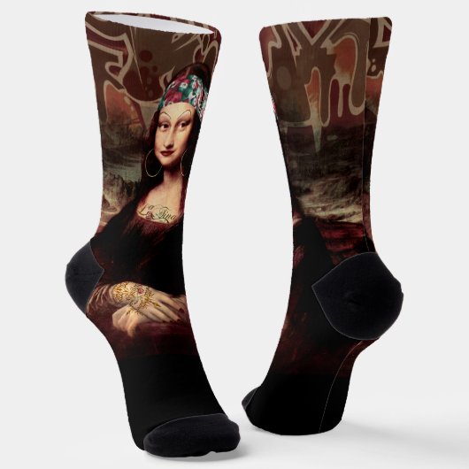 Mona Lisa Chicana Chola Socken (Gewinkelt)