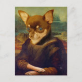 Mona Lisa Chihuahua - Gioconda Chihuahua Posrcard Postkarte (Vorderseite)