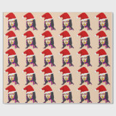 MONA LISA CHRISTMAS FUNNY GESCHENKPAPIER (Flach)
