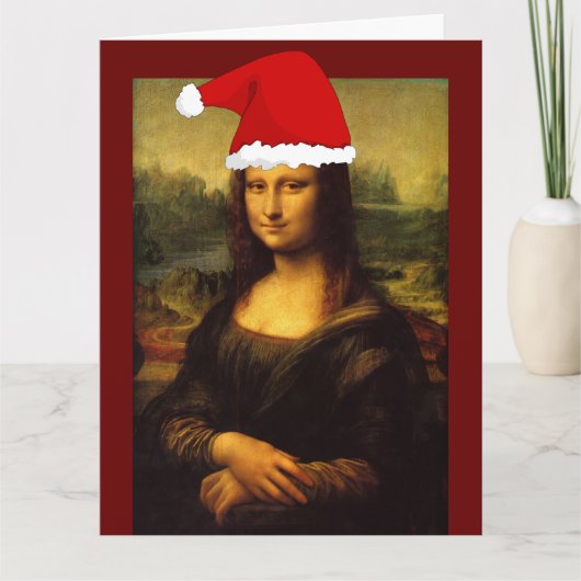 MONA LISA CHRISTMAS GROSSE KARTEN SMILE! (Vorderseite)