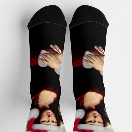 Mona Lisa Christmas Socken (Oben)