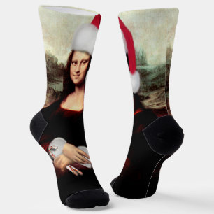 Mona Lisa Christmas Socken