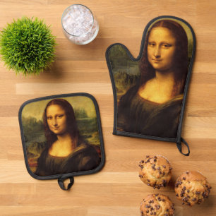 Mona Lisa Classic Art Ofenhandschuh & Topflappen-Set