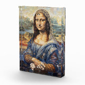 Mona Lisa collage art made with cat faces Fotoblock (Rechts)