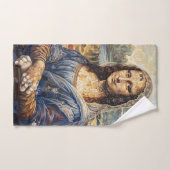 Mona Lisa collage art made with cat faces Handtuch (Handtuch)
