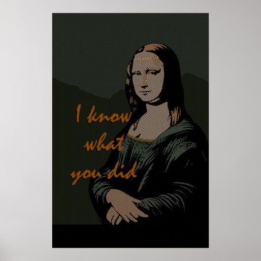 Mona Lisa Comic Book Style Poster (Vorne)