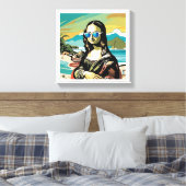 Mona Lisa Cool. Leinwanddruck (Insitu (Schlafzimmer))