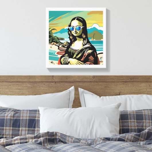 Mona Lisa Cool. Leinwanddruck (Insitu (Schlafzimmer))