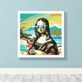 Mona Lisa Cool. Leinwanddruck (Insitu (Holzboden))