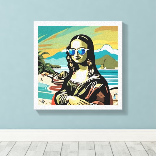 Mona Lisa Cool. Leinwanddruck (Insitu (Holzboden))