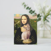 Mona Lisa - Cream Sphynx cat Postkarte (Stehend Vorderseite)