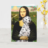 Mona Lisa - Dalmatiner Karte (Gelbe Blume)